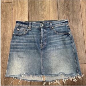 7 For All Mankind Women’s Medium Blue Mini Skirt Size 27